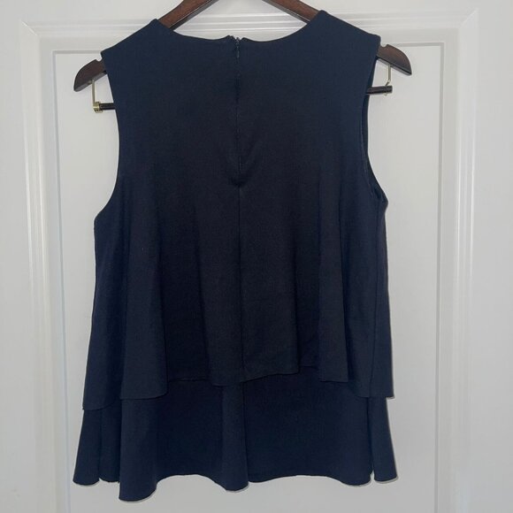 Bundle It! Elle Women's Tank Top Black sleeveless Two layer Blouse Shirt Size L - Picture 4 of 8